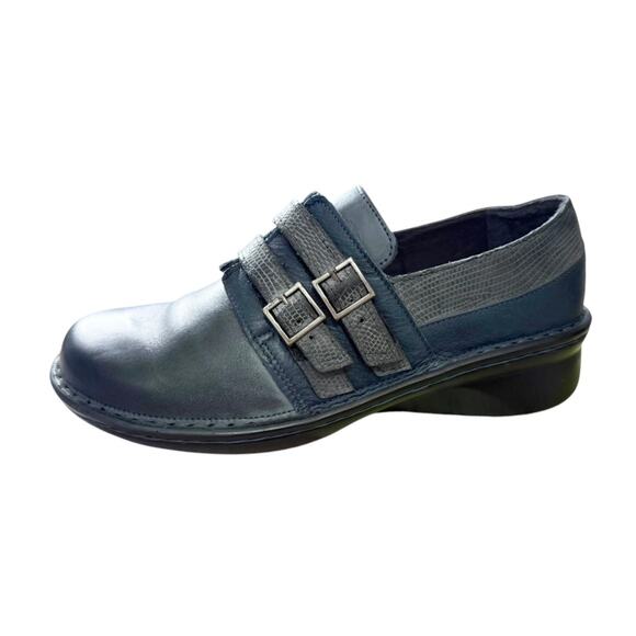 NAOT Celesta Shoes Contrasting Leathers Gray Blue Comfort Israel EU 37 US 6-6.5 - Picture 1 of 10